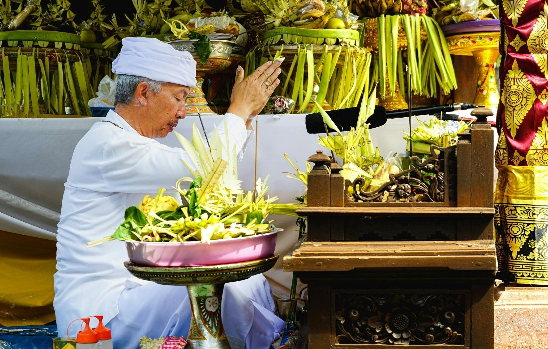 A traditional Balinese ceremony and blessing