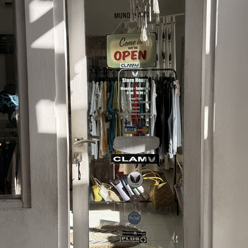 Front door of Clam Cloth, Nusa Lembongan