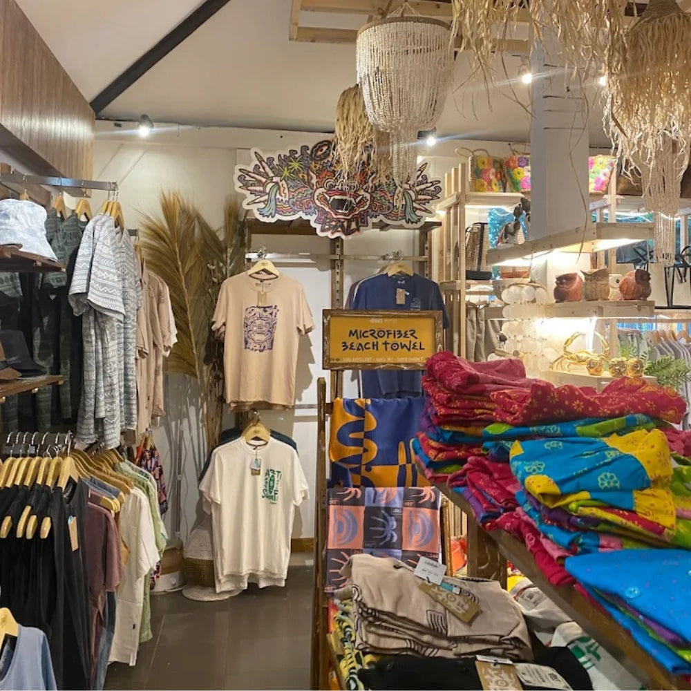 Merchandise inside of Gaya Island Store, Nusa Lembongan
