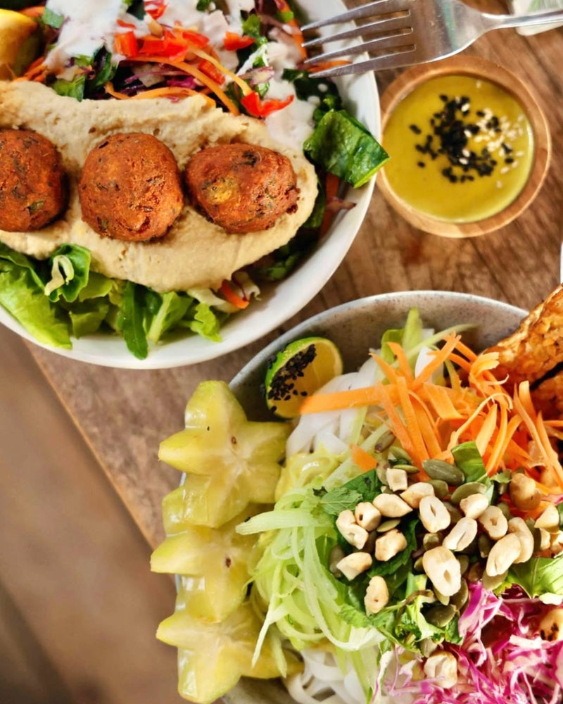 Salad and Falafel bowl at Ginger & Jamu, Nusa Lembongan