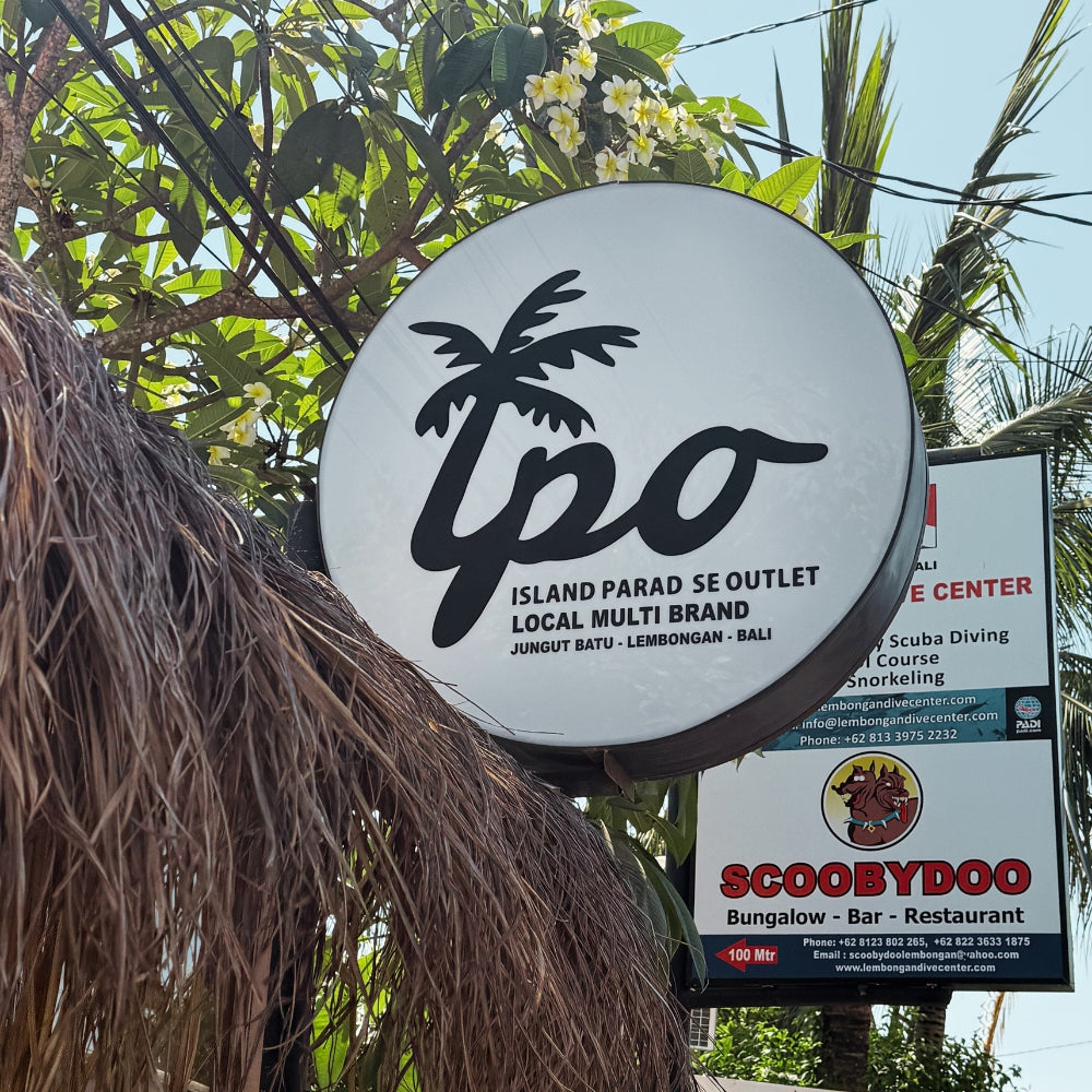 IPO - Island Paradise Outlet shopfront sign