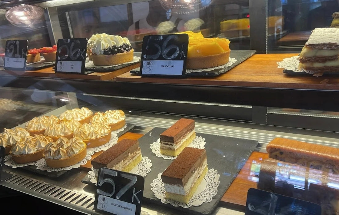 A selection of pastries and cakes from Jungle Bakery, Nusa Lembongan