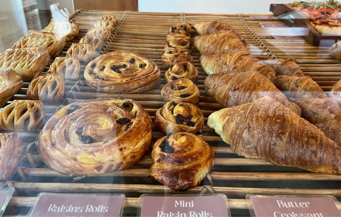 Fresh baked pastries and danishes at Let's Bake, Nusa Lembongan